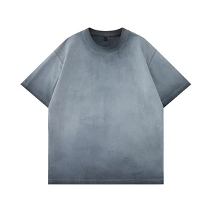 Men <b>Acid</b> Washed Tee Oversized Boxy <b>Drop</b> Shoulder Short Sleeve Casual Tee Premium Soft Fabric Custom Logo Wholesale T shirts - Product Image 2