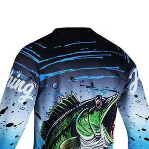 Custom Stretch Fishing <b>T</b> Shirts Wholesale OEM Manufacturer Supplier Polyester Spandex Tee Private Label Bulk Production - Product Image 4