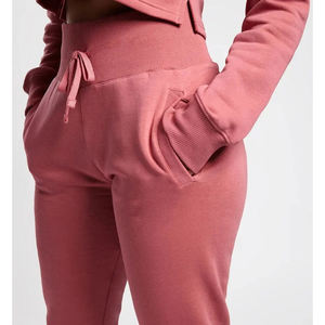 Women's Pink High Waist Skinny Joggers Full Length Elastic Waist Casual Autumn Style Knitted Cotton <b>Spandex</b> <b>Pants</b> Loose fit - Product Image 6