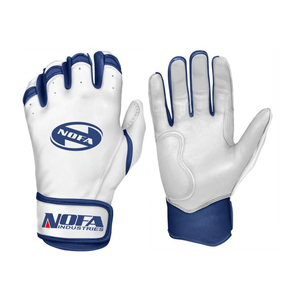 Guantes de Bateo de Cuero Personalizados en Negro/Blanco, Acolchados, con Cierre de Hebilla Ambidiestra, Tejido de Punto, para Entrenamiento de Béisbol para Adultos, en Varios Tamaños - Product Image 3