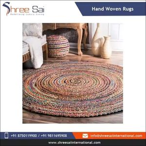 ชุดพรมปอกระเจาทรงกลมปักด้วยมือสำหรับห้องนั่งเล่นและห้องนอน - Product Image 3