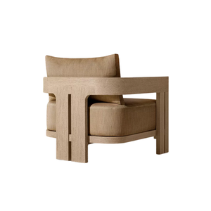 Sillón de Exterior Moderno de Madera de Teca, Estructura Hecha a Mano de Primera Calidad, Cojín Grueso de Secado Rápido, Muebles de Patio de Lujo para Todo Clima - Product Image 4