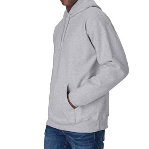 Sudadera con Capucha para Hombre, Color Sólido, Corte Regular, Felpa de Algodón, Informal, para Otoño, con Bolsillo Delantero y Capucha con Cordón Ajustable - Product Image 4
