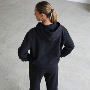 Conjunto Deportivo Personalizado para Mujer, Invierno, Transpirable, con Capucha, de Alta Calidad, Corte Regular, Poliéster, OEM, Venta al Por Mayor, para Gimnasio y Jogging - Product Image 5