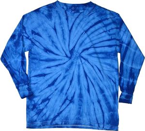 เสื้อยืดแขนยาวผ้าฝ้ายมัดย้อมเสื้อเชิ้ตแขนยาวแบบลำลองสีรุ้งแบบกำหนดเองได้สำหรับ100% - Product Image 3