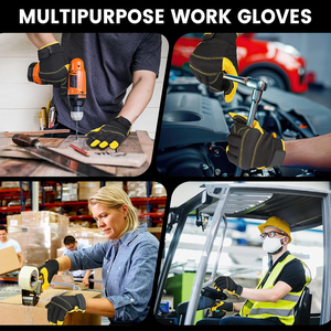 Safety Workwear Mechanic Mittens High Quality Touchscreen Compatible Breathable Non Slip Adjustable Wrist Mechanic <b>Gloves</b> - Product Image 6