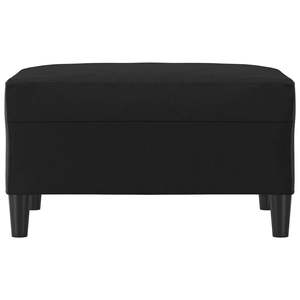 Poggiapiedi Rettangolare Compatto in Ecopelle Nera, Sgabello e Pouf Eleganti - Product Image 3