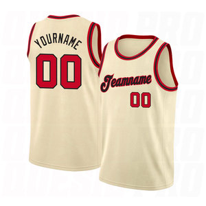 Camiseta de Baloncesto Personalizada, Cuello Redondo, Tejido de Punto Acanalado, Color Rojo y Negro, Premium, Transpirable, de Secado Rápido, Sin Mangas - Product Image 1