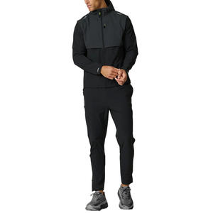 Ensemble coupe-vent personnalisé haut de gamme pour hommes et femmes, veste et pantalon de sport imperméables, tenue d'entraînement - Product Image 1