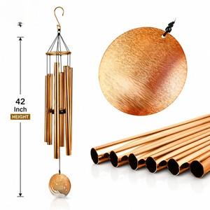 Campana de Viento Metálica Decorativa para Exteriores, Adorno para Jardín, Hogar y Patio - Product Image 1