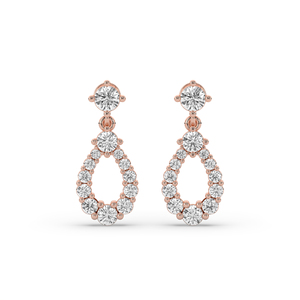 Pendientes de Diamantes de Laboratorio de 1.54 Quilates, Corte Brillante Redondo, Oro de 10K y 14K, Ligeros, Estilo Único, Venta al Por Mayor - Product Image 6