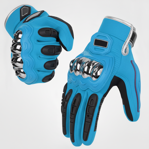 Guantes de Motociclismo de Piel de Cabra con Protección Completa para los Dedos, Compatibles con OEM/ODM, Carcasa de Fibra de Carbono, Pantalla Táctil, Certificación CE, Cierre de Gancho - Product Image 1