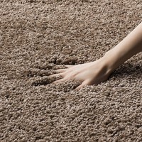 Modern Plush Area Rug Solid Color Rectangle Polyester Tufted Extra Thick Cushioned Living Room Rubber Backing
