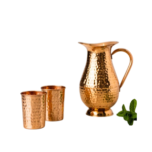 Elegant Vintage Hammered Copper Pitcher 500-1000ml Durable <b>Jug</b> for <b>Drinks</b> Party Use Pure Copper <b>Jug</b> Pitcher On Sale - Product Image 2