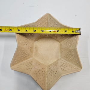 Recipiente de Cerámica Stellar Flora, Cuenco con Relieve Terra Starlet, Bandeja Hexagonal con Diseño de Flores Silvestres, Plato de Cerámica con Forma de Estrella, Hexa Star - Product Image 3