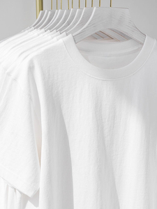 T-shirt décontracté à manches longues pour homme, col rond, 100% coton respirant, poids lourd 230g, coupe classique, haute qualité - Product Image 3