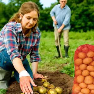 ถุงตาข่ายใส่หัวหอมถุงเก็บผักแบบใช้ซ้ำได้สำหรับกุ้งน้ำจืดทำจากมันฝรั่งหอมใหญ่ - Product Image 4