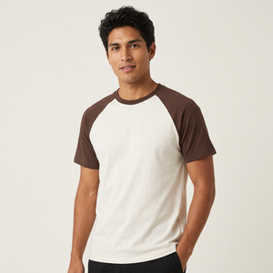 Camiseta de Manga Corta para Hombre, Cuello Redondo, Casual, Lisa, de Color Sólido, Tejida, Corte Regular - Product Image 5
