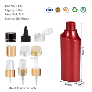 Flat Shape Shampoo <b>Conditioner</b> Hair Care PET Plastic 5oz 8oz 10oz Custom <b>Color</b> Silk Screen Printing Pump Sprayer Bottle - Product Image 6