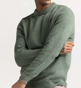 Suéter de Punto Informal de Negocios en Color Sólido |   Suéter de Cuello Redondo Ajustado para Hombre, Venta al Por Mayor Directa de Fábrica - Product Image 6