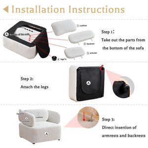 เก้าอี้พักผ่อนกำมะหยี่สไตล์มิดเซ็นจูรี่ รุ่นเท็ดดี้ พร้อมเบาะหนานุ่มและเบาะรองนั่งหุ้มผ้า สำหรับห้องนั่งเล่น - Product Image 3