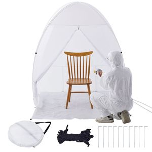 Tente de peinture portable pop-up 60 x 60 x 70 po avec sol intégré, fenêtre d'évacuation, sac de rangement et abri pliable pour peinture au pistolet - Product Image 4