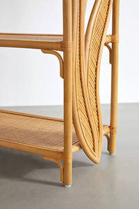Handmade Natural Rattan Shelving Tulip Flower Design 3 Tier Storage <b>Shelf</b> Children Room Decor Wicker Bookshelf <b>Display</b> Rack <b>Unit</b> - Product Image 3