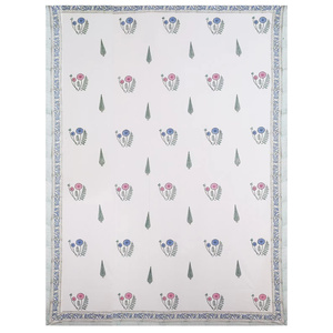 Parure de lit en coton imprimé à la main style Jaipuri avec housses d'oreiller, couvre-lit floral bohème pour lits Queen et King - Product Image 2