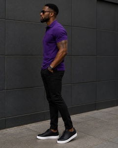 Custom Logo Men’s <b>Polo</b> <b>Shirt</b> <b>Purple</b> Cotton Polyester Short Sleeve Plain <b>Polo</b> T <b>Shirt</b> OEM ODM Casual Golf <b>Polo</b> <b>Shirts</b> for Men - Product Image 6