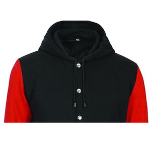 Chaqueta Varsity de Béisbol con Cuello Alto y Mangas de Algodón, con Logotipo Bordado Personalizado, Estilo Moderno y de Última Tendencia 2025, para Hombre y Mujer - Product Image 5