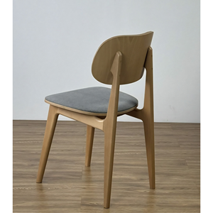 Scandinavian Teak <b>Dining</b> <b>Chair</b> Upholstered Seat Solid Wood Modern <b>Chair</b> for Home Restaurant - Product Image 1
