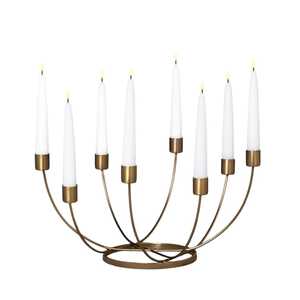 Skies Traders Support de bougie chauffe-plat carré moderne en bois noir et or, design minimaliste à boucles entrelacées, fait main, écologique, durable et résistant à la chaleur - Product Image 2