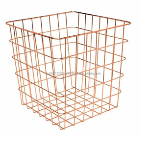 Panier en fil métallique de haute qualité plaqué or personnalisé, écologique, pour la cuisine, présentoir de rangement avec logo personnalisé - Product Image 6