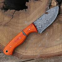 Couteau de chasse en acier Damas de qualité industrielle, personnalisé OEM, manche en bois, HTTC STORE |   Couteau multifonctionnel de qualité supérieure