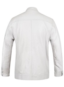 <b>Mens</b> White <b>Shearling</b> Leather B3 Flight <b>Jacket</b> - Product Image 2