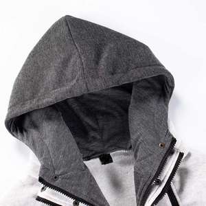 Ensemble de sweats à capuche zippés en molleton technique épais de haute qualité, personnalisables avec logo, pour hommes, vente en gros - Product Image 4