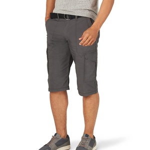 Pantalones cortos cargo lisos con múltiples bolsillos y logotipo de impresión personalizado para hombre, pantalones cortos transpirables informales de verano para hombre con logotipo personalizado - Product Image 3