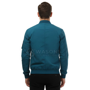 Blouson Bomber Homme Personnalisé en Gros avec Col Montant et Logo Frontal, Conception Coupe-Vent à Capuche - Product Image 6