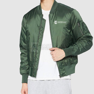 Chaquetas bomber de cuello alto con nuevo diseño para hombre, mangas largas, cremallera completa, chaquetas bomber para hombre - Product Image 2