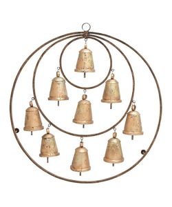 Contemporary Metal Home Decorative <b>Wall</b> Hanging Bell For Luxury <b>Table</b> Decoration And Modern Home Accent - Product Image 1