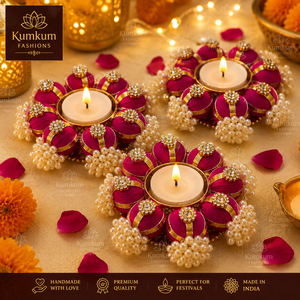Support de bougie chauffe-plat indien fait main, très populaire, pour Diwali, mariage, temple, décoration intérieure, cadeau festif, souvenir, cadeau de pendaison de crémaillère - Product Image 2