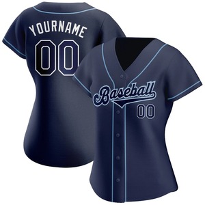 Anti-Bacterial Top Quality OMMiZ women Custom <b>Navy</b> <b>Navy</b>-Powder Blue Authentic <b>Baseball</b> Jersey (16) - Product Image 3