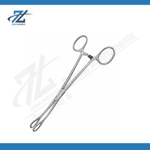 Pinces à éponges en acier inoxydable, pinces chirurgicales droites et courbées à pointe annulaire, ensemble d'instruments pour usage hospitalier - Product Image 5