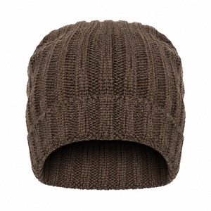 Wholesale Custom Trendy Winter <b>Beanie</b> Hat Oversized Warm Baggy <b>Slouch</b> with Raised Knit Coral Fleece Lining for Men and Women - Product Image 6