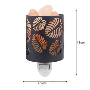 Lámpara de Perfume con Sal Rosa del Himalaya en Cesta Metálica, Luz Nocturna Anti-Olores de Fujian con Enchufe de Pared - Product Image 2