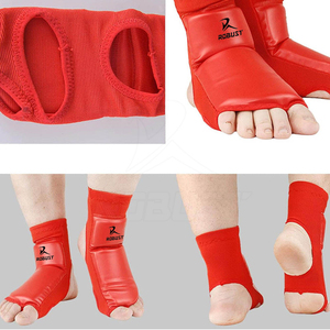 Protège-pieds de Taekwondo en cuir écologique, légers, avec doublure en néoprène, structure de base, sensation intérieure douce, conception facile à ajuster pour - Product Image 2
