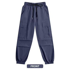 Pantalones Casuales para Hombre, Corte Regular, Cintura Alta, Cordón Ajustable, Elásticos, Largos, para Exteriores, con Múltiples Bolsillos, Peso Medio, para Primavera y Otoño - Product Image 6