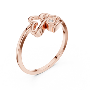 Anillo minimalista con diamante de corte redondo cultivado en laboratorio, engastado en oro rosa de 18 quilates, para compromiso, boda, regalo de San Valentín para mujeres. - Product Image 4