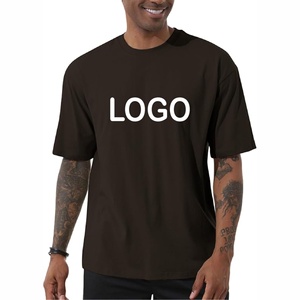 T-shirt à manches courtes bleu marine pour homme avec logo blanc imprimé sur le devant, coupe ample, col rond, 100% coton jersey - Product Image 2