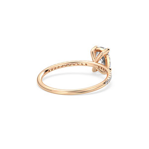 Anillo de compromiso REYES con diamante cultivado en laboratorio HPHT CVD, certificado por IGI, en oro sólido de 14K, joyería de lujo para mujer, ideal para regalo. - Product Image 6
